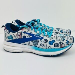 Brooks Women's Trace 3 Hero Medical Running Shoes Blue/ white. Size 8.5M